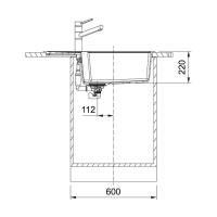 Кухонная мойка 78 см Franke Urban UBG 611-78L оникс - 1 фото