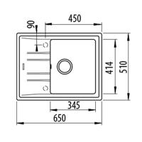 Кухонная мойка 65 см Teka Maestro Stone 45 S-TG 1B 1D белый арктик - 3 фото