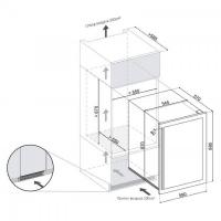 Встраиваемый винный шкаф на 57 бутылок Dunavox Build-IN DX-57.146DWK - 3 фото