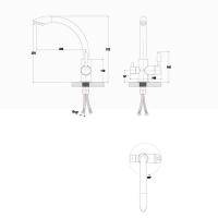 Смеситель 27,6 см Paulmark Essen Basis 401 антрацит - 2 фото