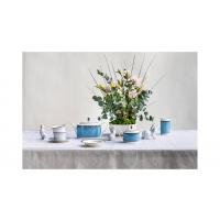 Сахарница с крышкой 9 см 400 мл Noritake Bogart Platinum голубая - 6 фото