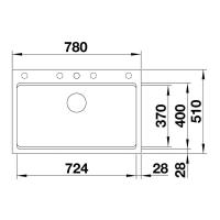 Кухонная мойка 78 см Blanco Etagon 8 антрацит - 4 фото