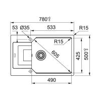 Кухонная мойка 78 см Franke Urban UBG 611-78L оникс - 2 фото