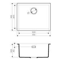 Кухонная мойка 55,6 см Omoikiri Solidity Yamakawa 55-U/I-WH белая - 2 фото