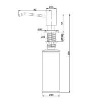 Дозатор 350 мл Paulmark Rein Basis 401 антрацит - 3 фото