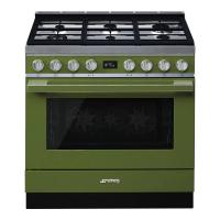 Варочный центр 90 см Smeg Portofino CPF9GPOG оливковый - 3 фото