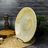 Тарелка суповая 28 см Porland Stoneware Pearl бежевая - 5 фото