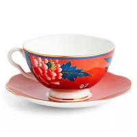 Чайная пара 320 мл Wedgwood Paeonia Blush красная - 2 фото