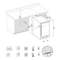 Встраиваемый винный шкаф на 46 бутылок Dunavox DAU-46.145DSS стальной - 5 фото