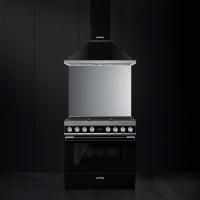 Пристенная вытяжка 90 см Smeg Portofino KPF9BL черная - 2 фото