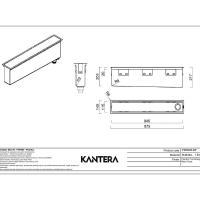 Сушилка для посуды 87,5х14,5 см Kantera Panama Slim PearlArc PSR900-BP черная - 3 фото