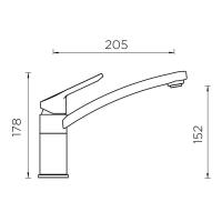 Смеситель Schock Cristadur SC-90 бронза - 2 фото