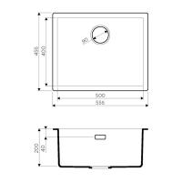 Кухонная мойка 55,6 см Omoikiri Solidity Yamakawa 55-U/I-DO deep ocean - 2 фото