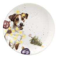 Набор тарелок пирожковых Пёс и мышь в Новый год 16,5 см Royal Worcester Забавная фауна - 2 фото