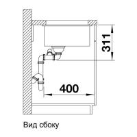 Кухонная мойка 56,7 см Blanco Subline 350/150-U глянцевая белая - 1 фото