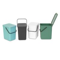 Мусорное ведро 25 л Brabantia Sort&Go серое - 7 фото