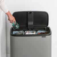 Мусорный бак 33 л Brabantia Bo Touch Bin серый - 8 фото