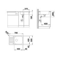 Кухонная мойка 78 см Blanco Lantos XL 6 S-IF Compact нержавеющая сталь полированная - 2 фото