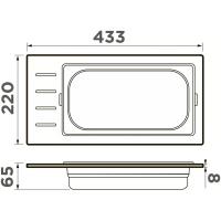 Контейнер для мойки 22x43,3 см 9,4 л Omoikiri DC-01-1-LG светлое золото - 2 фото