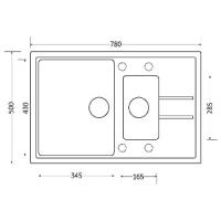 Кухонная мойка 78 см Kuppersberg Modena 1,5B1D Grey серая - 5 фото