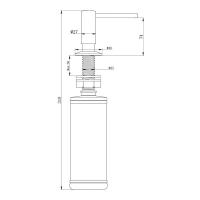 Дозатор 350 мл 6х11х31 см Paulmark Decus хром - 2 фото