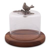 Доска для сыра с крышкой 33 см Vagabond House Song Bird коричевая - 2 фото