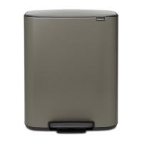 Мусорный бак 60 л Brabantia Bo Pedal Bin платиновый - 1 фото