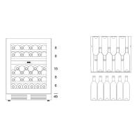 Встраиваемый винный шкаф на 45 бутылок Dunavox Flow стальной - 3 фото
