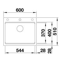 Кухонная мойка 60 см Blanco Etagon 6 белая - 4 фото