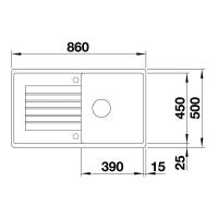 Кухонная мойка 86 см Blanco Zia 5 S белая - 4 фото