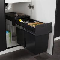 Мусорная система 17+17 л Blanco Botton II 30/2 черная - 2 фото