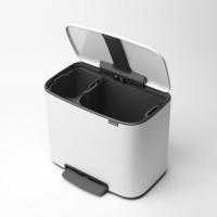 Мусорный бак 34 л Brabantia Bo Pedal Bin белый - 5 фото