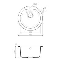 Кухонная мойка 48,5 см Omoikiri Solidity Yasugata 48R-BL черная - 2 фото