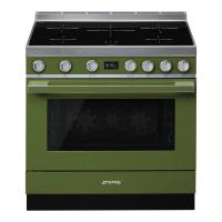 Варочный центр 90 см Smeg Portofino CPF9IPOG оливковый - 5 фото