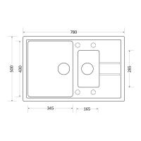 Кухонная мойка 78 см Kuppersberg Modena 1,5B1D White - 2 фото