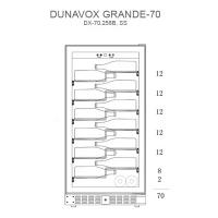 Винный шкаф на 70 бутылок DUNAVOX DX-70.258SS стальной - 2 фото