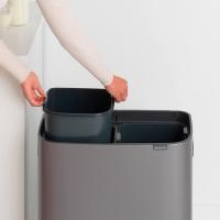 Мусорный бак 2x30 л Brabantia Bo Touch Bin серый - 5 фото