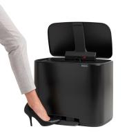 Мусорный бак 34 л Brabantia Bo Pedal Bin черный - 9 фото