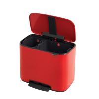 Мусорный бак 34 л Brabantia Bo Pedal Bin красный - 5 фото