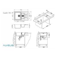 Кухонная мойка 79 см Alveus Cadit 70 Beige - 3 фото
