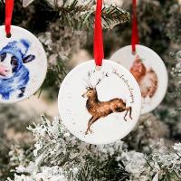 Набор елочных игрушек 12 дней Рождества 7 см Royal Worcester Забавная фауна 12 пр - 5 фото
