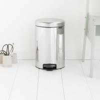 Мусорный бак с педалью 12 л Brabantia NewIcon стальной - 5 фото