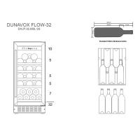 Встраиваемый винный шкаф на 32 бутылки Dunavox Flow DAUF-32.83SS стальной - 3 фото