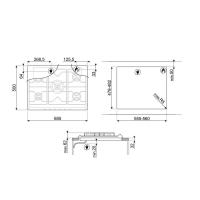 Газовая варочная панель 70 cм Smeg Classica SE70SGH-5 - 7 фото