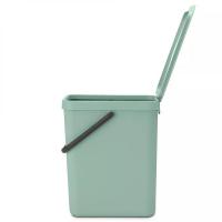 Ведро для мусора 25 л Brabantia Sort & Go зеленое - 3 фото