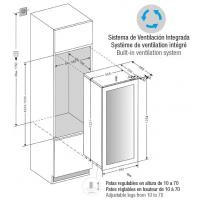 Встраиваемый винный шкаф на 70 бутылок Pando PVMAVP 124-70 CRR черный - 3 фото