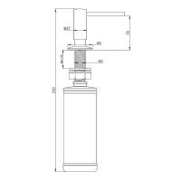 Дозатор 350 мл 6х11х31 см Paulmark Brevit антрацит - 2 фото