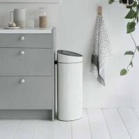 Мусорный бак 40 л Brabantia Touch Bin белый - 4 фото