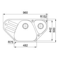 Кухонная мойка 96 см Franke Antea AZG 661-E ваниль - 2 фото