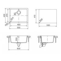 Кухонная мойка 55 см Schock Cristadur Soho 60 аворио - 2 фото